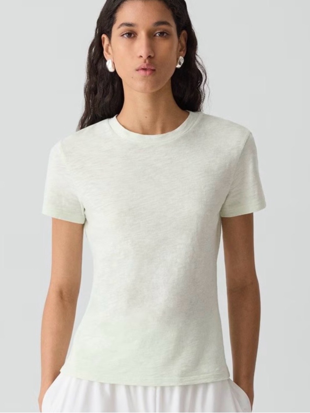 Theory Sea Glass Tiny Tee Short Sleeve Crewneck Tee